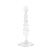 WD LifeStyle Portavelas de Cristal H 22 Cm Forma Árbol de Navidad Color Transparente