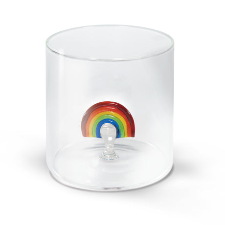wd lifestyle wd lifestyle bicchiere vetro borosilicato cc 250 ml decoro arcobaleno ean 8055035684321