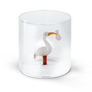 Vaso WD LifeStyle Vidrio Borosilicato Cc 250 ml Decoración Cigüeña Fagot Rosa