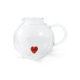 wd lifestyle wd lifestyle brocca vetro borosilicato cc 17 lt decoro cuore rosso ean 8055035681412