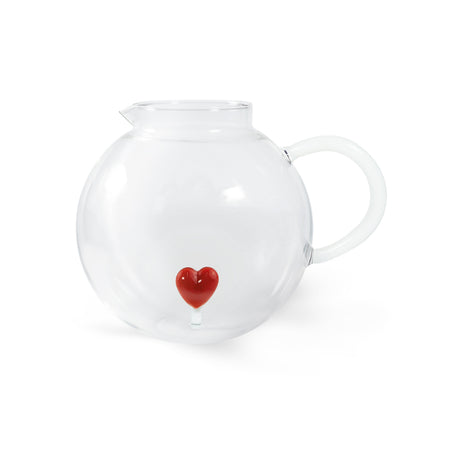wd lifestyle wd lifestyle brocca vetro borosilicato cc 17 lt decoro cuore rosso ean 8055035681412