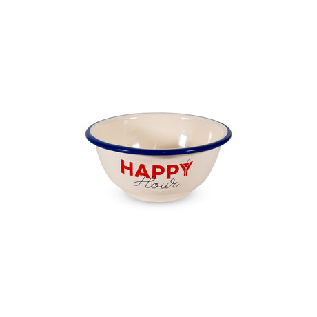 wd lifestyle wd lifestyle ciotola in latta smaltata d 14 cm h 65 cm scritta happy hour ean 8055035682914