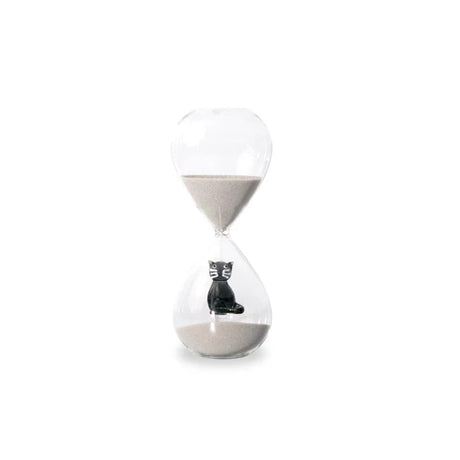 wd lifestyle wd lifestyle clessidra in vetro borosilicato con decoro interno gatto nero ean 8055035681856
