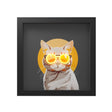 wd lifestyle wd lifestyle cornice con inserti luminosi 30 x 30 cm decoro gatto ean 8055035681771