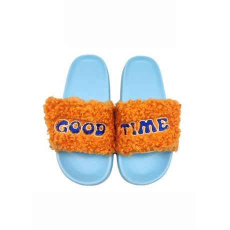 wd lifestyle wd lifestyle pantofole con strap decorazione good time arancione blu taglia sm ean 8055035686394