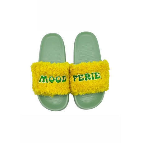 wd lifestyle wd lifestyle pantofole con strap decorazione mood ferie verde giallo taglia sm ean 8055035686448