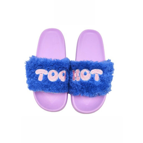 wd lifestyle wd lifestyle pantofole con strap decorazione too hot viola taglia ml ean 8055035686486