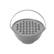 WD LifeStyle Portavelas de Mesa y Suelo con Vara Magnética Gris