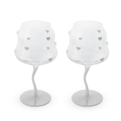 wd lifestyle wd lifestyle set 2 calici cocktail 450 ml decoro cuori bianchi ean 8055035681993