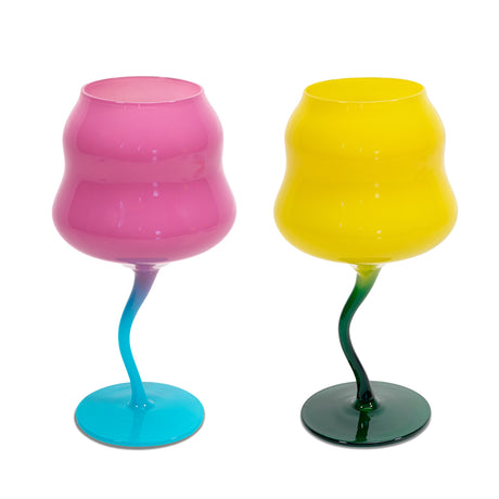 wd lifestyle wd lifestyle set 2 calici cocktail 450 ml giallo petrolio rosa e azzurro ean 8053300576296