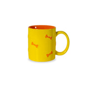 WD LifeStyle Taza de Gres Decoración Hueso Naranja