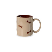 WD LifeStyle Taza de Gres Decoración Hueso Marrón