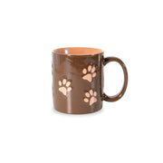 WD LifeStyle Taza de Gres con Decoración de Pata Beige