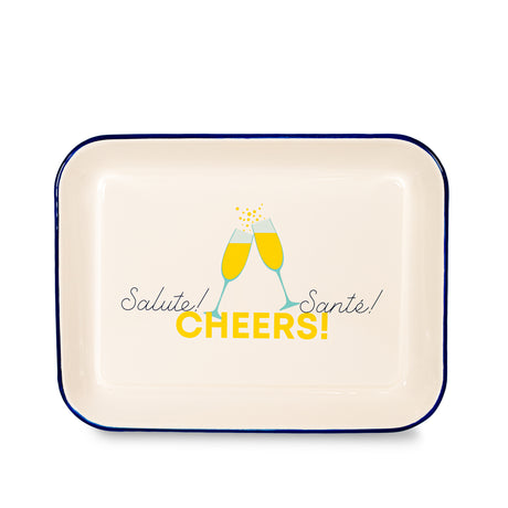 wd lifestyle wd lifestyle vassoio in latta smaltata 34 x 255 cm decoro salute cheers sante ean 8055035683003