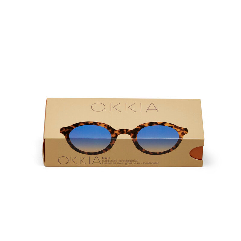 okkia okkia occhiale da sole premontato mod lauro soft touch classic havana lenti blue ean 8055773197176