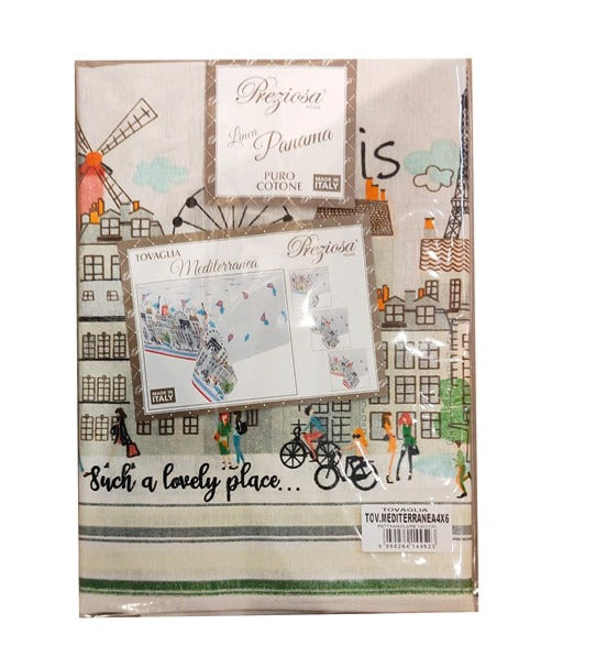 preziosa home preziosa home tovaglia loneta 140 x 240 cm stampata limoni e farfalle ass cotone 1 pz ean 8050264144530