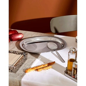 alessi alessi piatto da portata in acciaio lucido 30 x 24 cm vassoio elegante per servizio tavola ean 8003299862641