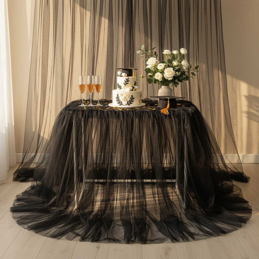 Rotolo Tulle semi-trasparente per bomboniere, decorazioni e fai da te. ARPIMEX rotolo nero H 12,5 cm × 100 mt, rete fine, no sfilacciatura ean 8018318337130