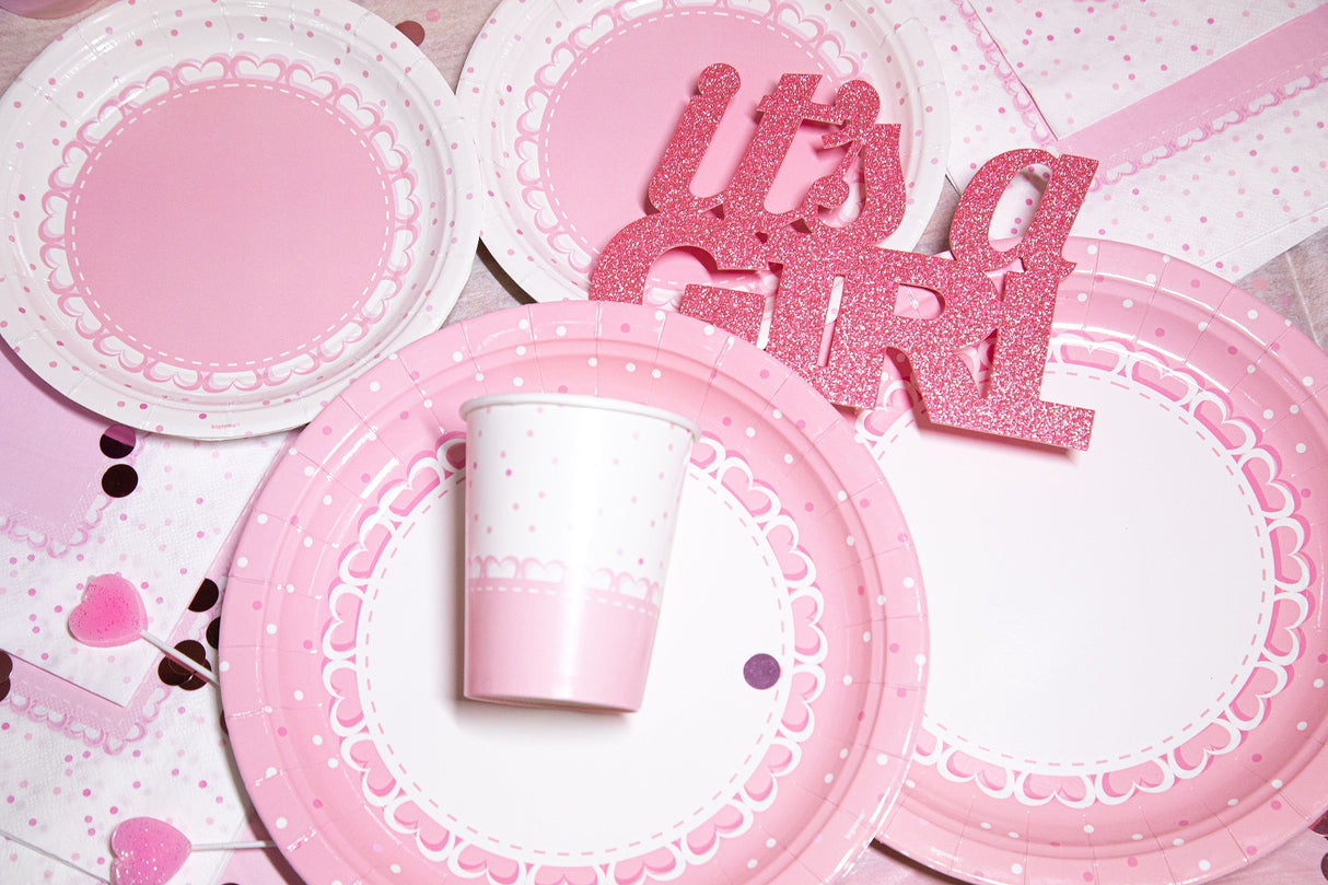 bigiemme bigiemme bicchiere carta 250 ml baby cuori rosa 8 pz ean 8054317181961