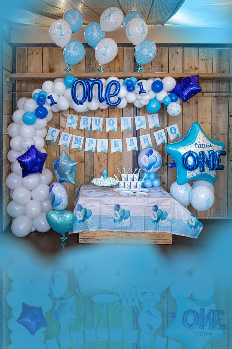 bigiemme bigiemme tovagliolo compleanno palloncini 33 x 33 cm azzurro cf 20 pz ean 8054317181770