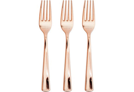 immagine-2-bigiemme-forchette-plastica-metallizzate-rosegold-h-19-cm-24-pz-ean-092352988358