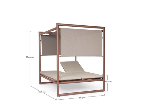 bizzotto bizzotto daybed konnor barn struttura alluminio 213 x 149 x 196 cm tessuto idrorepellente ean 8051836690158