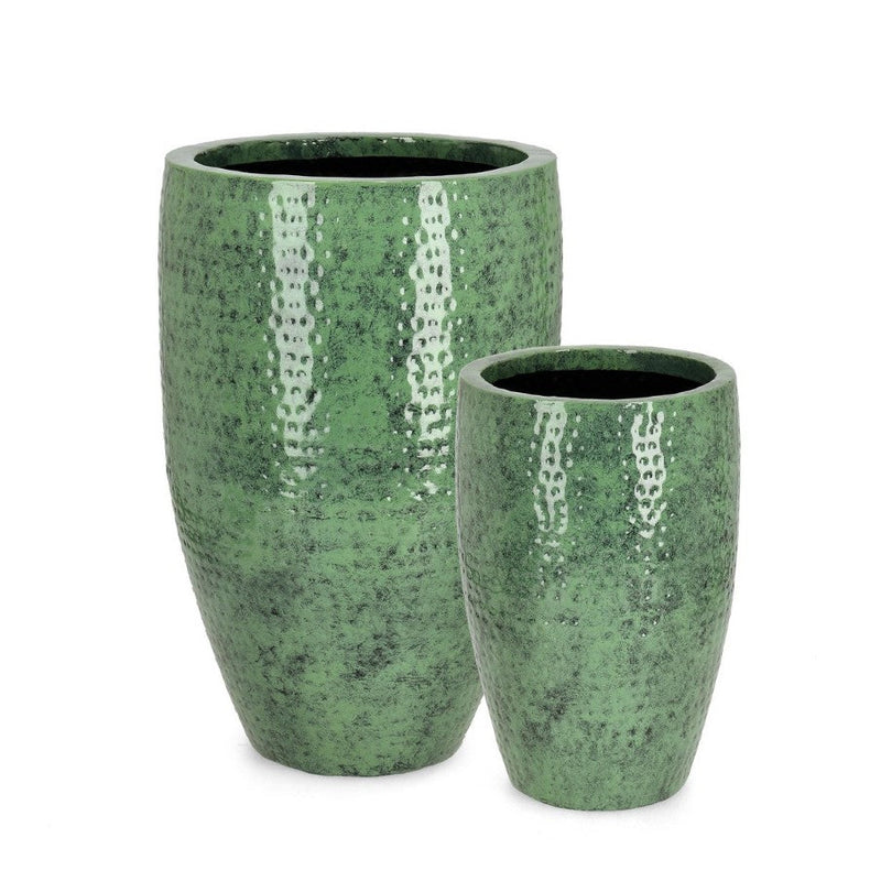 bizzotto bizzotto set 2 portavaso nirad alto h 48 cm d 32 cm h 69 cm d 45 cm metallo verde ean 8051836780750