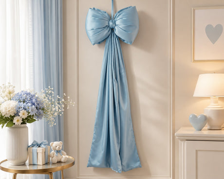 cupidoco cupidoco fiocco in raso azzurro polvere da appendere decorazione elegante 33 x h 130 cm ean 8058196011401
