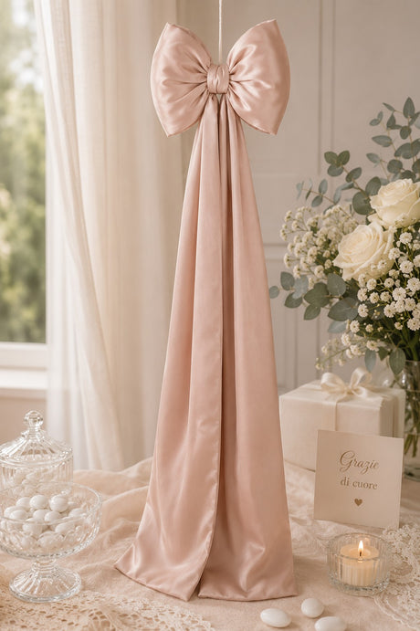 cupidoco cupidoco fiocco in raso cipria da appendere decorazione elegante 33 x h 130 cm ean 8058196011449