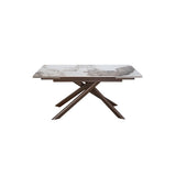 di mo commerciale di mo commerciale tavolo allungabile tromso 160 240 x 90 cm h 75 cm piano in ceramica marrone lucido con gambe bronzo ean 8010402524525