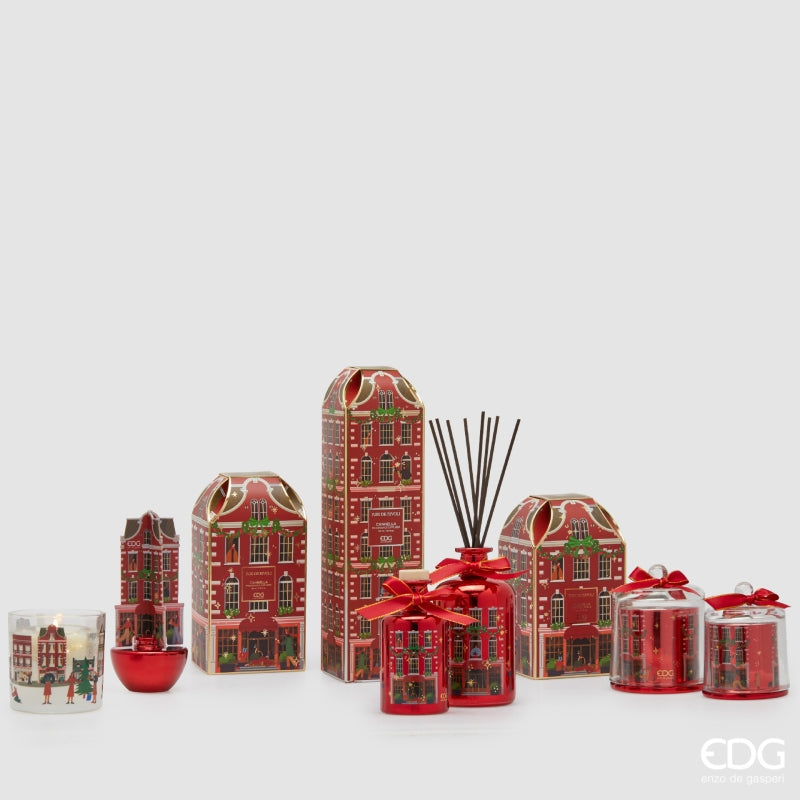edg enzo de gasperi edg enzo de gasperi candela di natale rue de rivoli h 12 cm cinnamon rosso ean 8059824556660