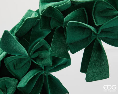 edg enzo de gasperi edg enzo de gasperi decoro corona con fiocchi natale d 75 cm green ean 8059824582096