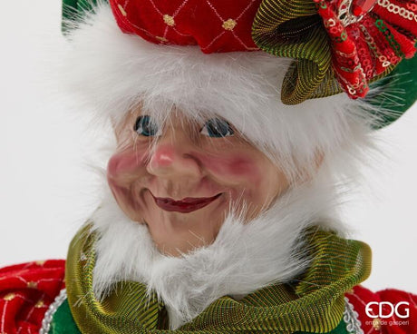 edg enzo de gasperi edg enzo de gasperi decoro elfo natale h 90 cm green red ean 8059824567253