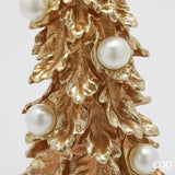 edg enzo de gasperi edg enzo de gasperi decoro pino di natale con perle h 34 cm d 13 cm gold ean 8059824562951