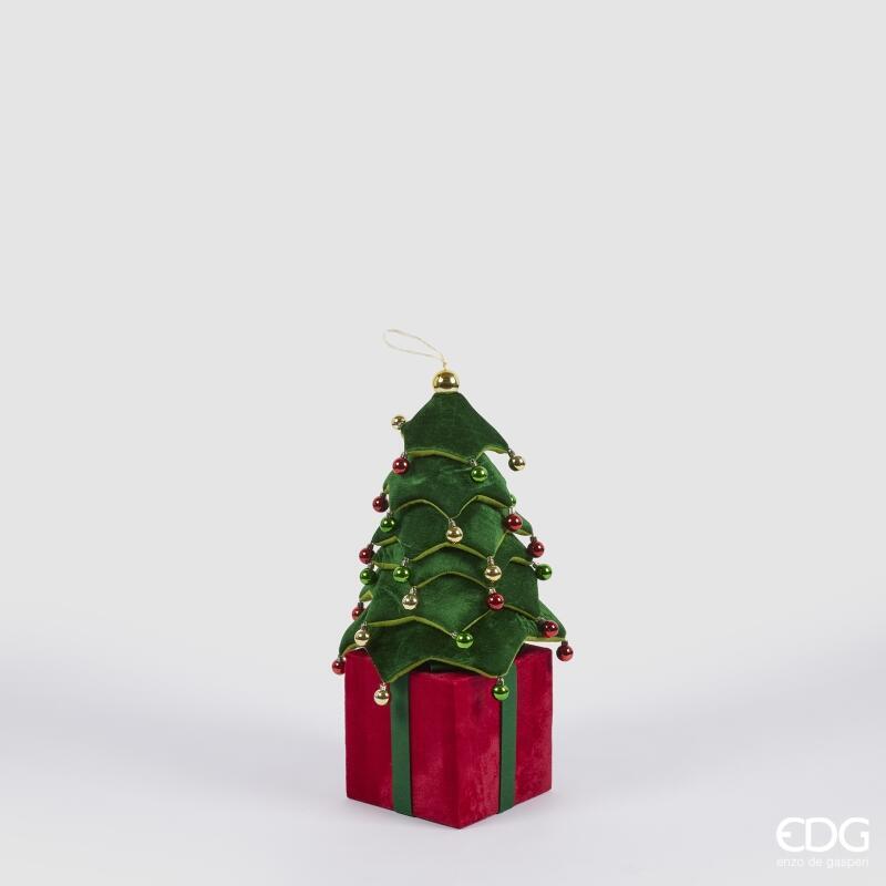 edg enzo de gasperi edg enzo de gasperi decoro pino di natale su pacco da appendere h 110 cm telescopico green ean 8059824520951