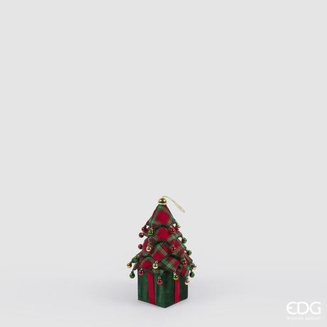 edg enzo de gasperi edg enzo de gasperi decoro pino di natale su pacco da appendere h 70 cm telescopico green red ean 8059824521132