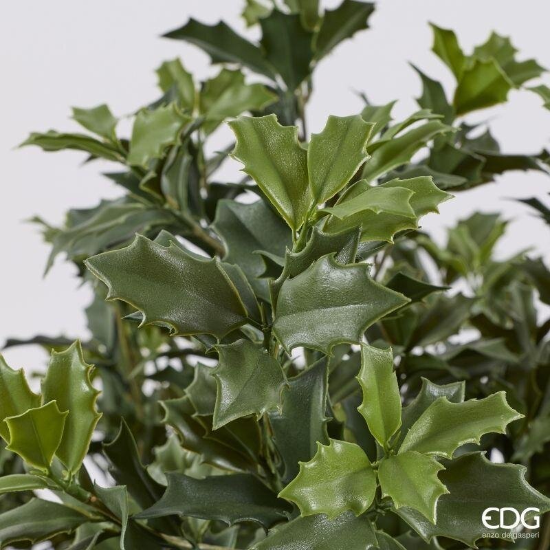 edg enzo de gasperi edg enzo de gasperi pianta artificiale agrifoglio h 121 cm con vaso anti uv verde per interno ed esterno ean 8059824655349