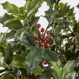 edg enzo de gasperi edg enzo de gasperi pianta artificiale agrifoglio h 129 cm con bacche e vaso anti uv verde per interno ed esterno ean 8059824655301