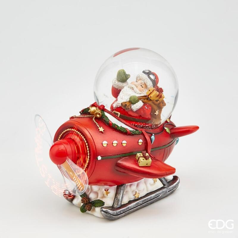 edg enzo de gasperi edg enzo de gasperi sfera acqua aereo merryxmas con led l 15 cm red ean 8059824987716