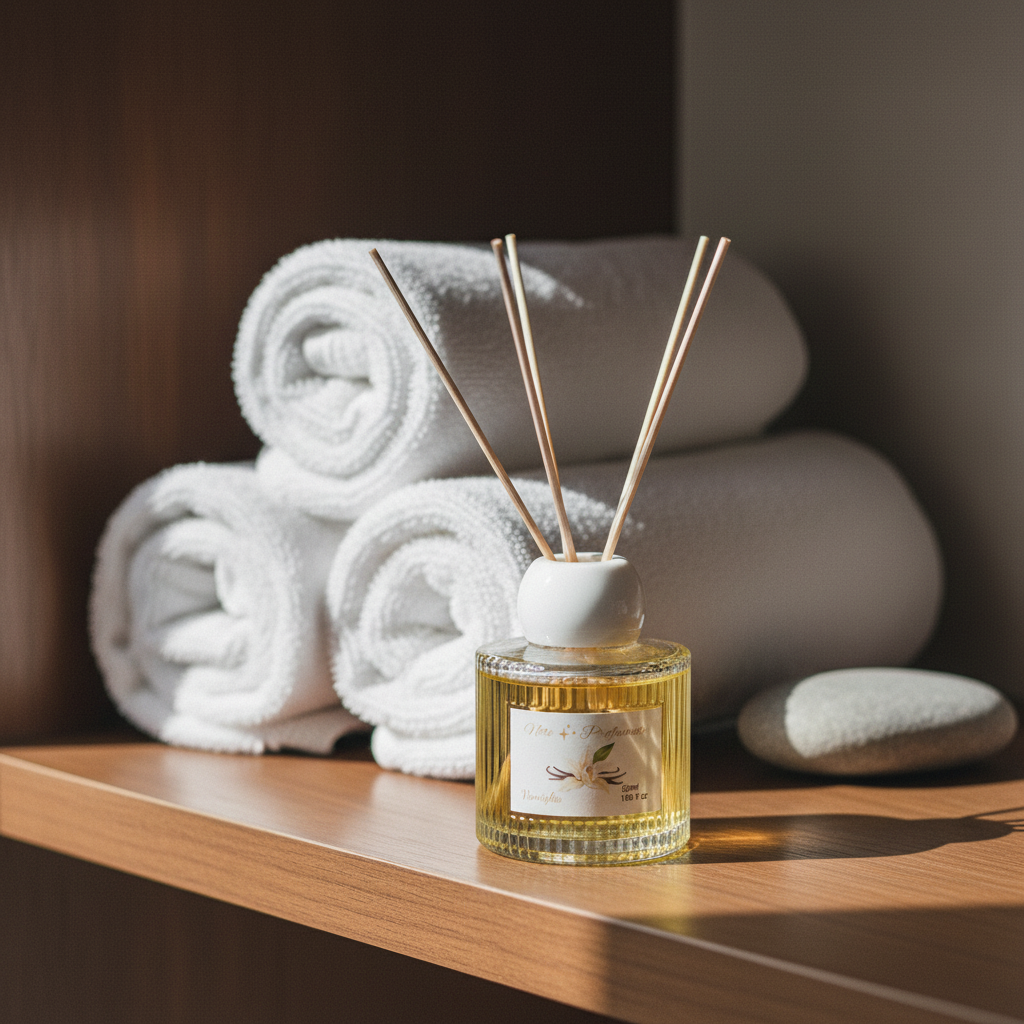 Profuma ogni ambiente con l'Etm Aroma Diffusore Vaniglia 50 ml a bastoncini: fragranza calda, design minimal, perfetto come bomboniera.