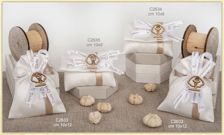 etm etm busta portaconfetti nastro comunione 10 x 8 cm beige 12 pz ean 8057500589209