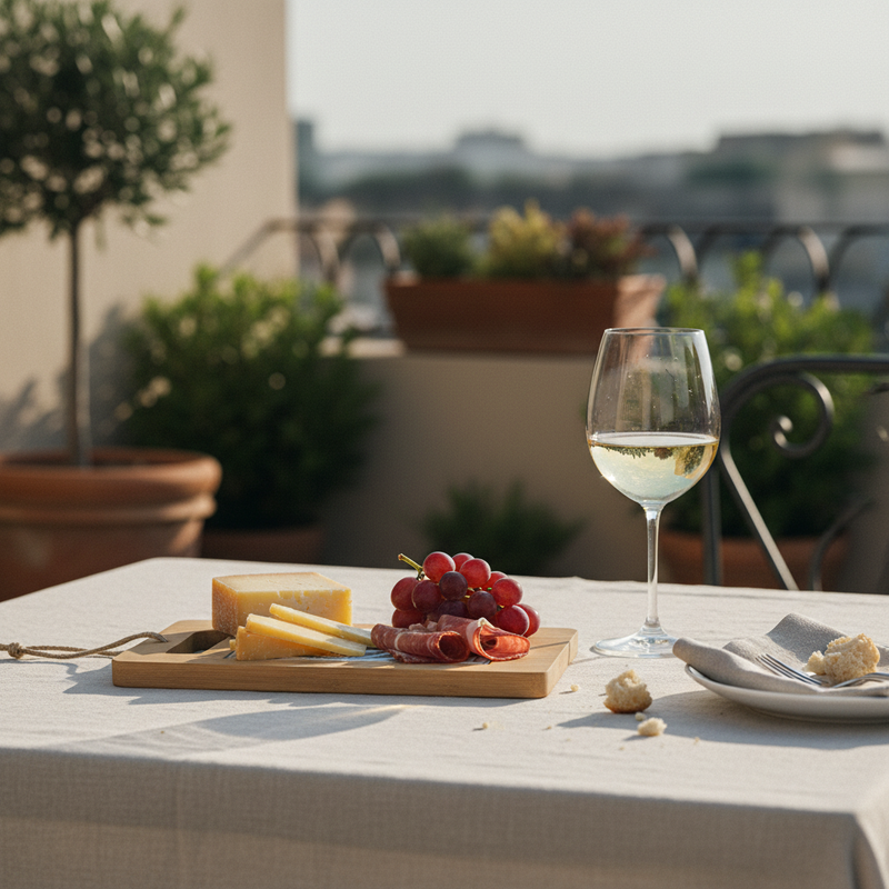 Tagliere rettangolare ceramica aperitivo terrazza