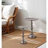 fade fade set 2 tavolini layla in metallo argento 55 x 73 cm 42 x 66 cm tavolini moderni da salotto ean 8016175583240