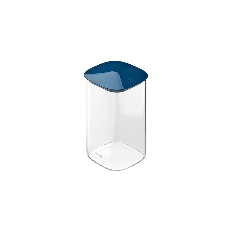 guzzini guzzini barattolo rettangolare fresh style 1 300 ml vetro tappo blu ean 8008392421856