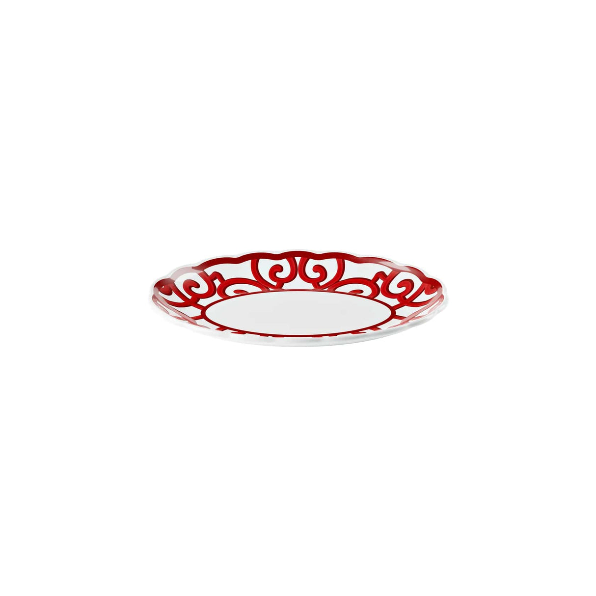 guzzini guzzini vassoio ovale piccolo natalizio harmonia melamina 365 x 27cm table decor bianco rosso ean 13291631