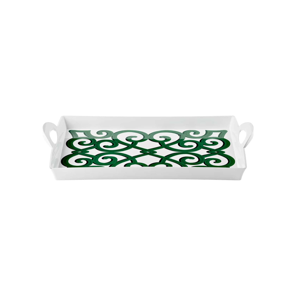 guzzini guzzini vassoio rettangolare natalizio harmonia melamina san con manici 335 x 54 cm table decor bianco verde ean 8008392412625