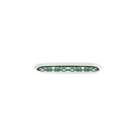 guzzini guzzini vassoio rettangolare piccolo natalizio harmonia melamina 362 x 12 cm table decor bianco verde ean 8008392412595