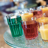 Bicchiere molato basso Guzzini Happy Hour 350 cc: design che cattura la luce, lavabile in lavastoviglie.