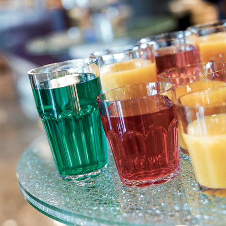Bicchiere molato basso Guzzini Happy Hour 350 cc: design che cattura la luce, lavabile in lavastoviglie.