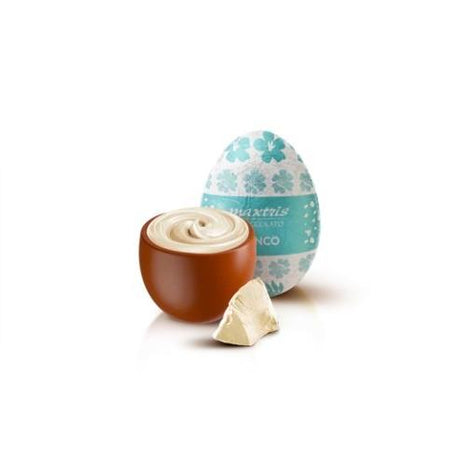 maxtris maxtris ovette di pasqua soft cioccolato bianco stagnolate in astuccio 200 gr ean 8022470871241